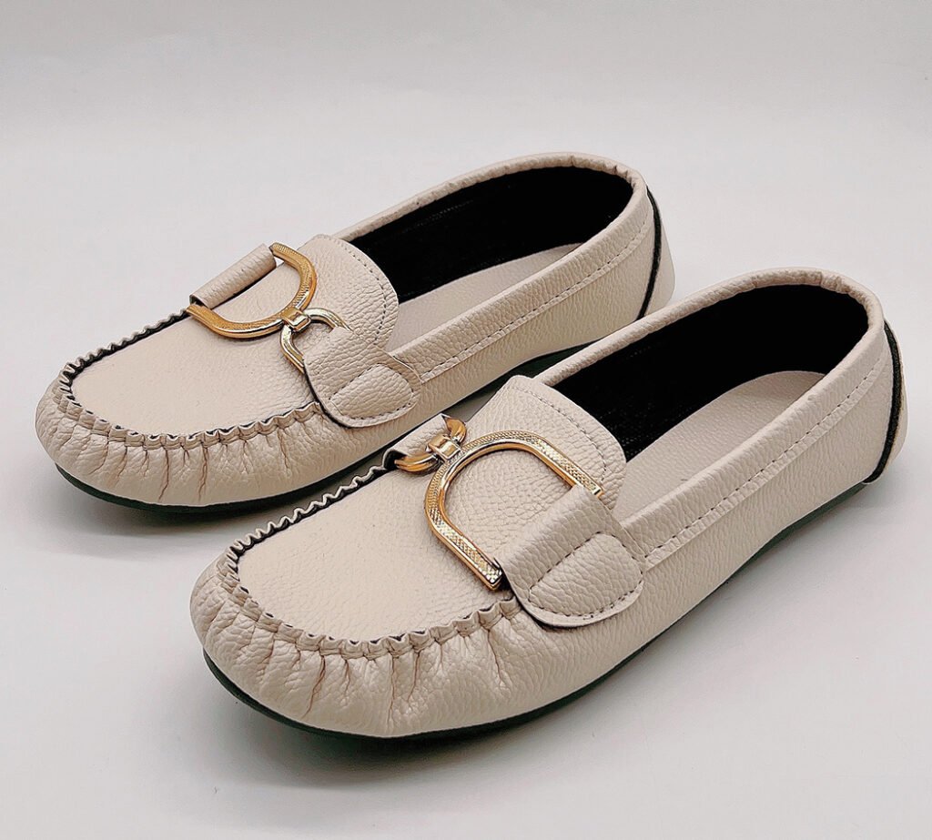 franco banetti mokasina flat beige