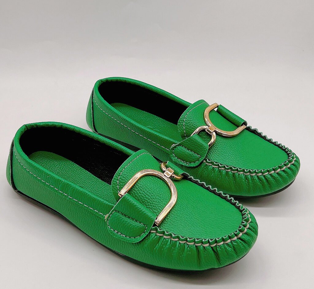 franco banetti mokasina flat green