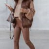 franco banetti leanna legging leather camel