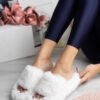 franco banetti super fur slide white