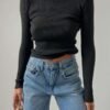 franco banetti ayten turtle neck black top