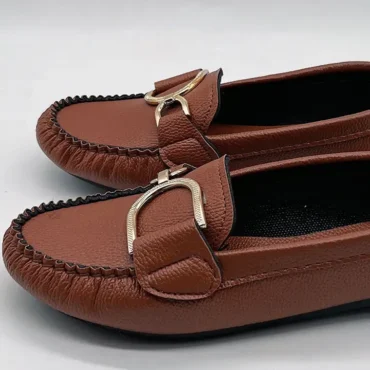 franco banetti mokasina flat brown