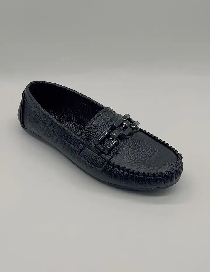 franco banetti Moccasin flat 6 black