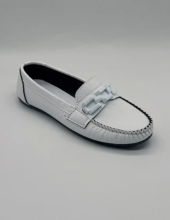 franco banetti Moccasin flat 6 white