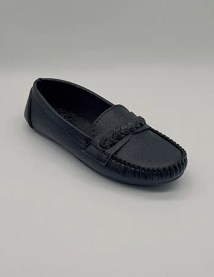 franco banetti Moccasin flat 8 black