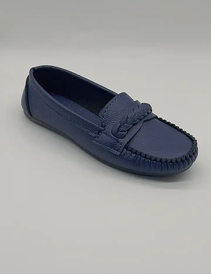 franco banetti Moccasin flat 8 navy