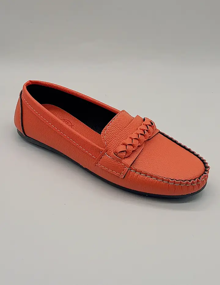 franco banetti Moccasin flat 8 orange