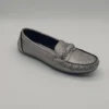 franco banetti Moccasin flat 8 silver