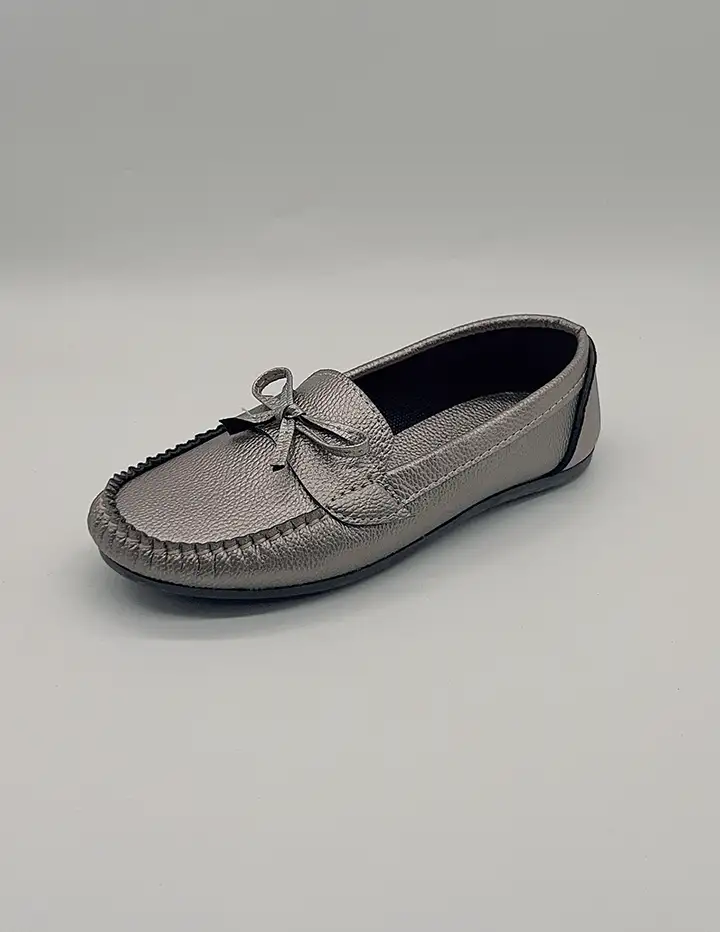 franco banetti Moccasin flat 7 silver