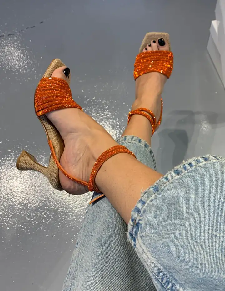 franco banetti lousy sandal orange