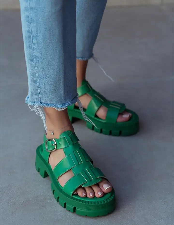 franco banetti Maga sandal green