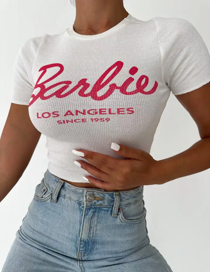 franco banetti Barbie Crop white