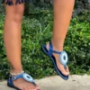 franco banetti Evita Sandal blue