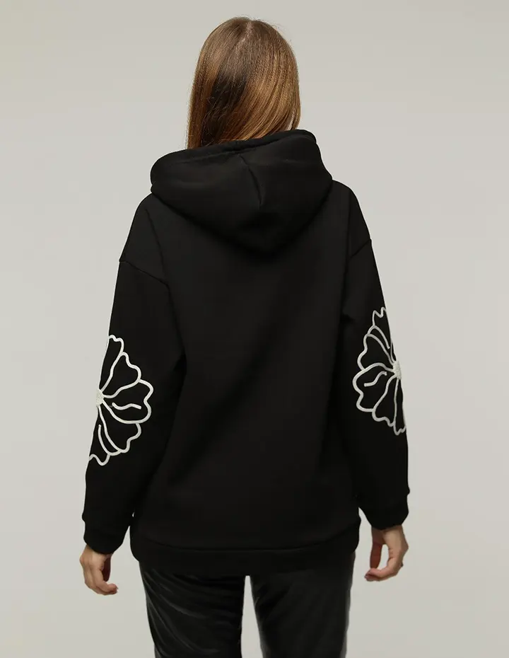 Franco Banetti Flower Hoodie black 1