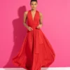 Franco Banetti V Dress Red