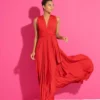 Franco Banetti V Dress Red 2