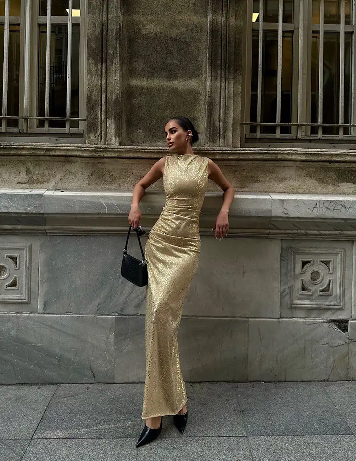 Franco Banetti Goldy Dress Gold 2