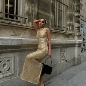 Franco Banetti Goldy Dress Gold