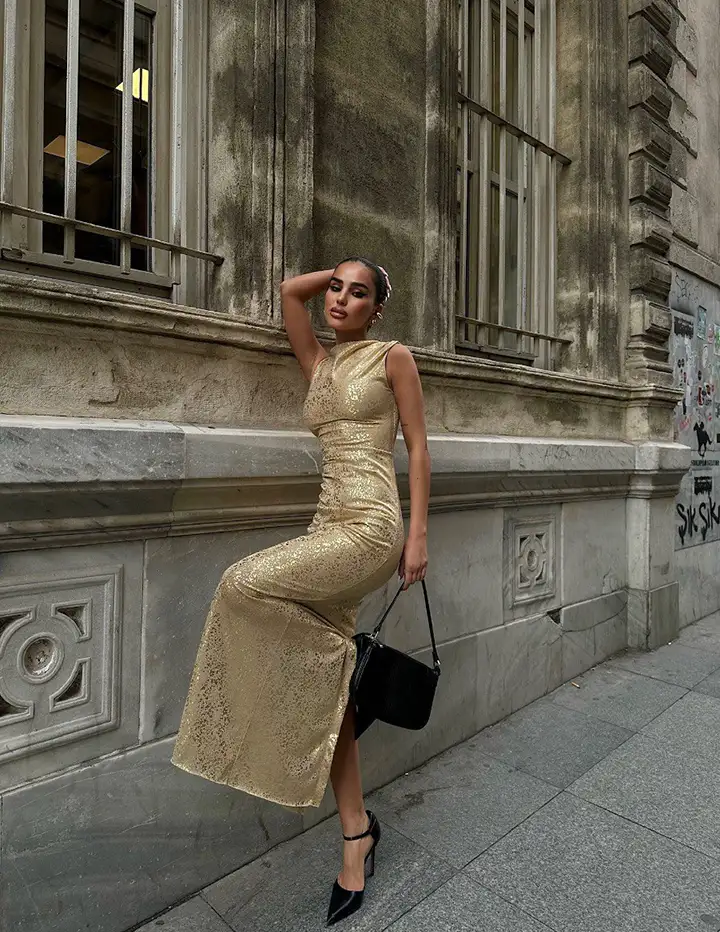 Franco Banetti Goldy Dress Gold