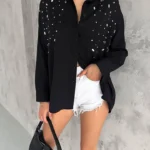 Franco Banetti Strass Shirt Black