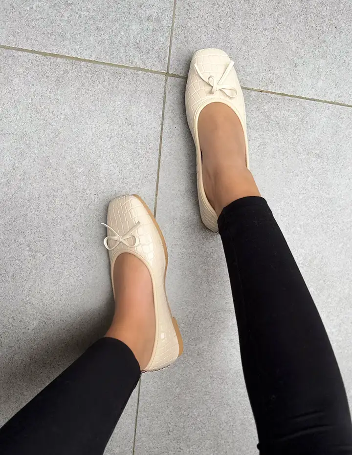 Franco Banetti Rand Ballerina Beige