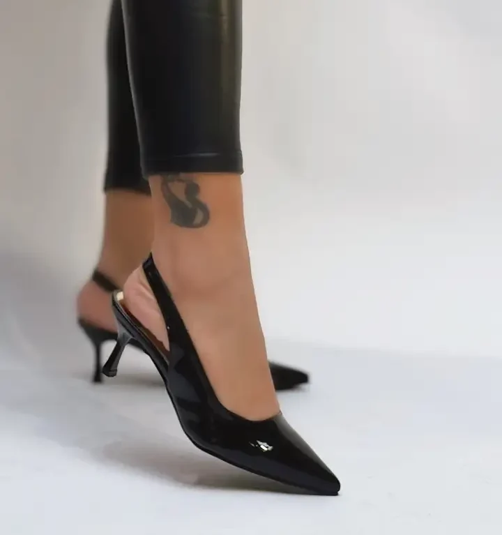 Franco Banetti Suede Pump Black Glo