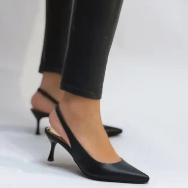 Franco Banetti Suede Pump Black Matt