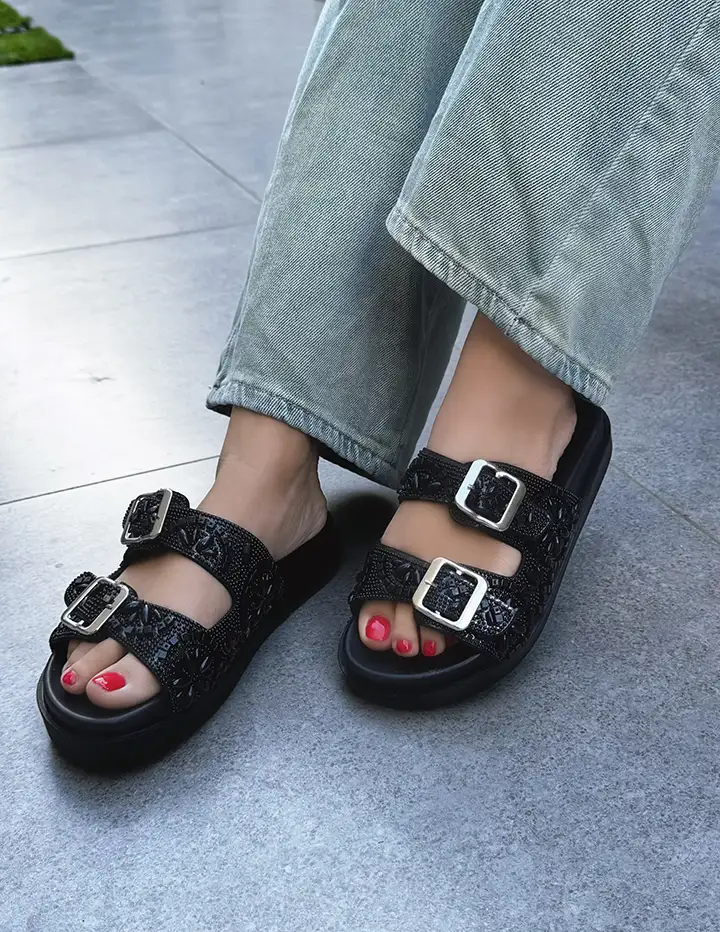 Franco Banetti Solma Slipper Black