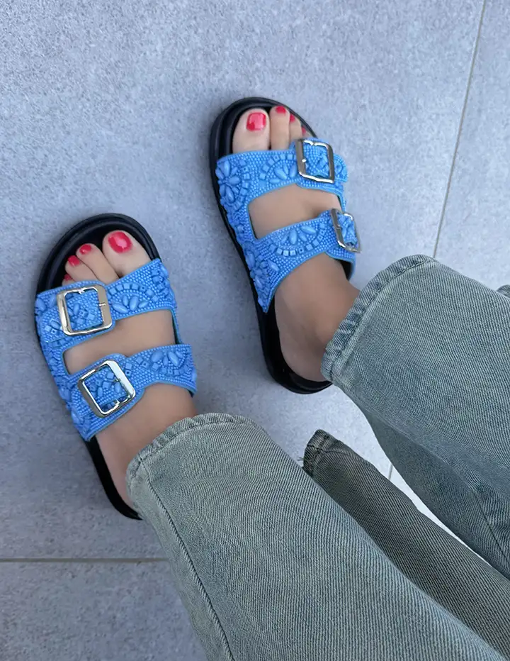 Franco Banetti Solma Slipper Blue