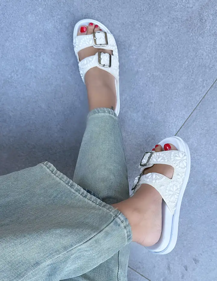Franco Banetti Solma Slipper White