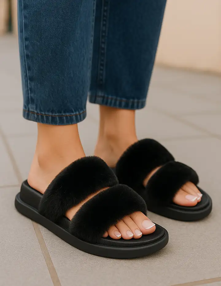 Franco Banetti Confy Slipper Black