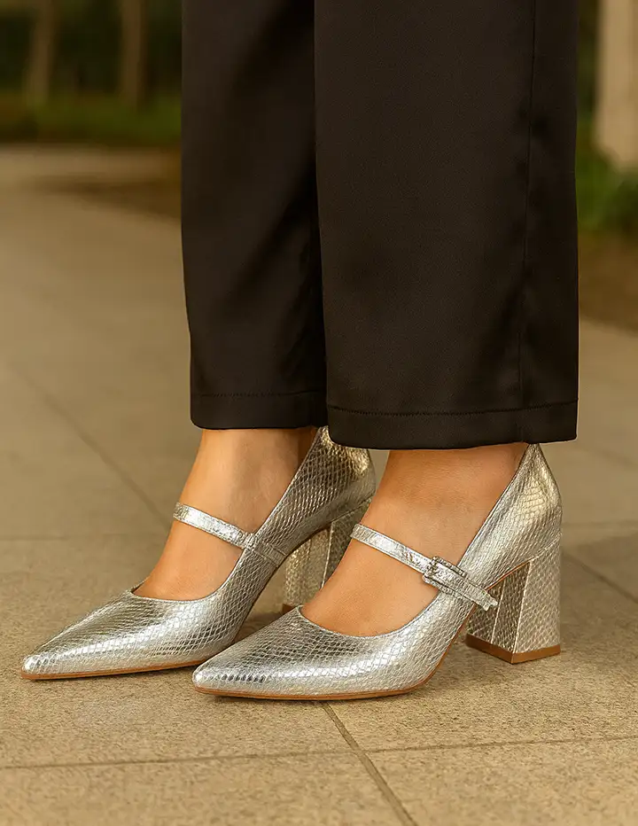 Franco Banetti Croz Pump Silver Cro