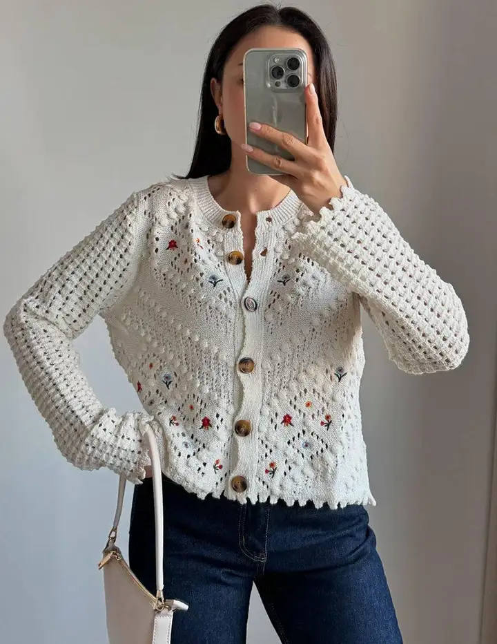 Franco Banetti Jadona Cardigan white