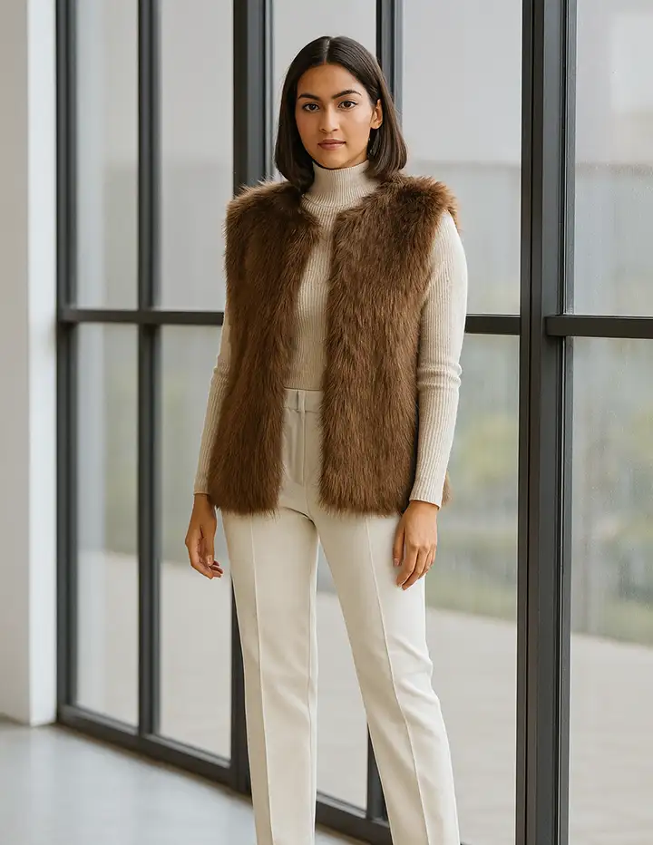 Franco Banetti Rich vest bROWN