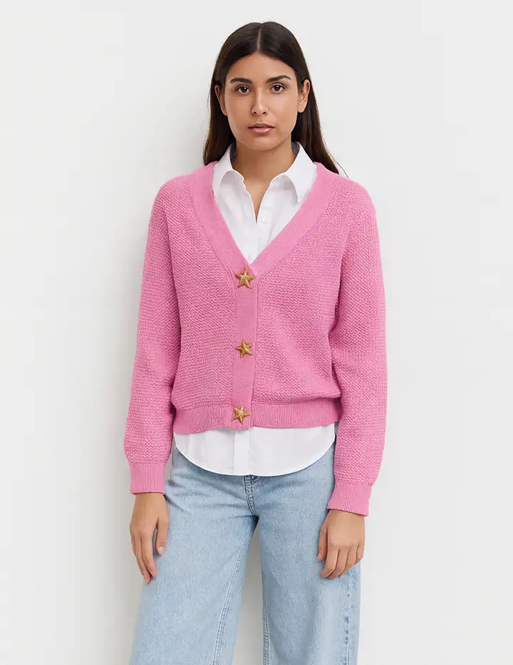 Franco Banetti Star Cardigan Pink