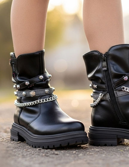 Franco Banetti Dril Boot Black