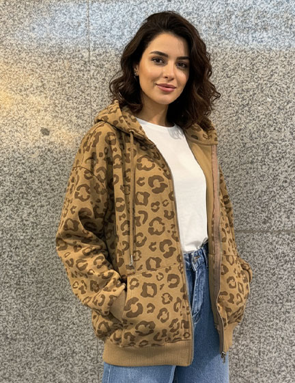 Franco Banetti Printed Hoodie Brown