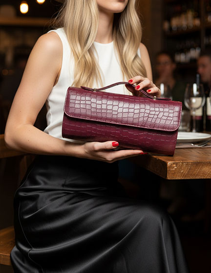 Franco Banetti Leona Bag Burgundy Cro