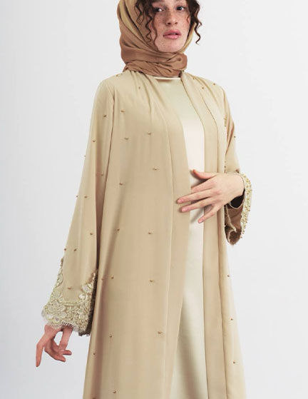 Franco Banetti Donte Abaya Beige