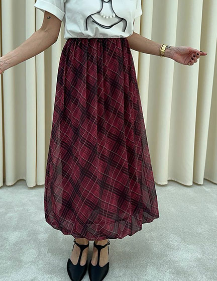 Franco Banetti Kiko Skirt Bordo