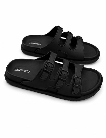 Franco Banetti Triple Slipper Black