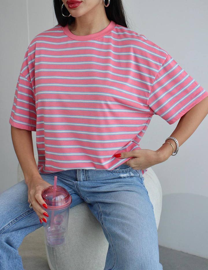 Franco Banetti Multi T-Shirt Pink